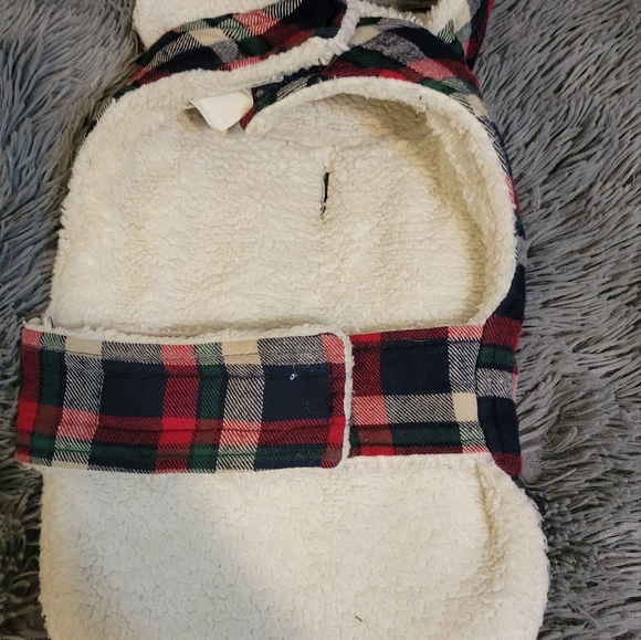 Wag& Bone Winter Sherpa Plaid Dog Coat - Picture 4 of 8